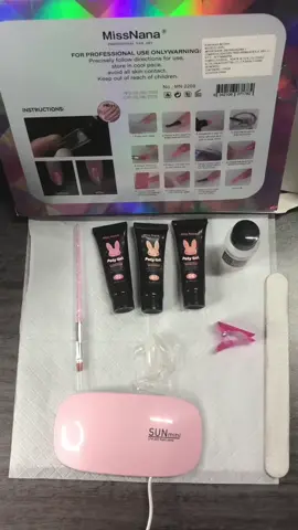 Kit de uñas poly gel uñas en casa te encantará #uñas#polygel#missnana#UñasDegel#tiktokshop#belleza#facil#rapido#parati#fyp