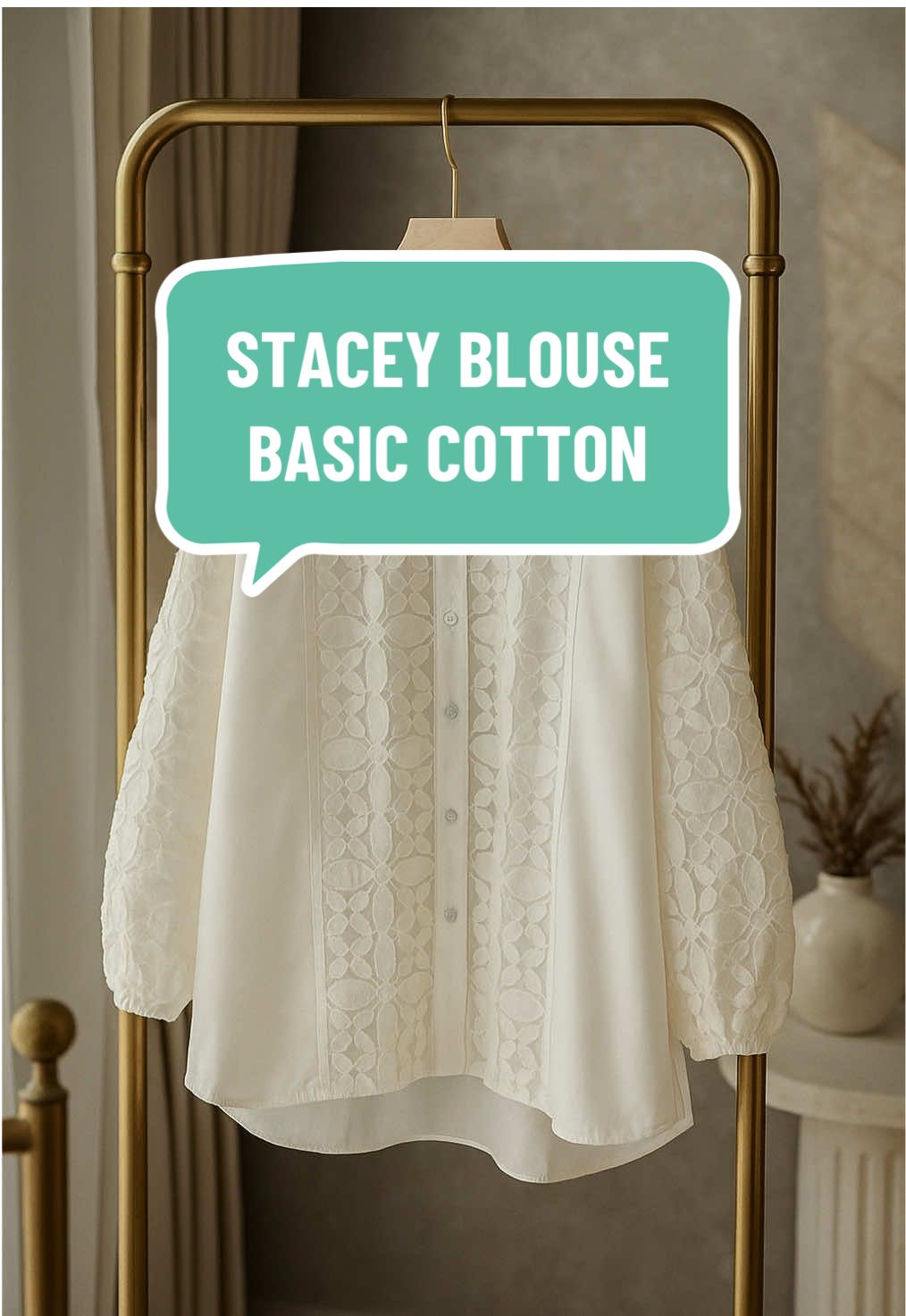 STACEY BLOUSE BASIC COTTON #baju #wanita #stacey #belanjaditiktok #murahmeriah #fyp 
