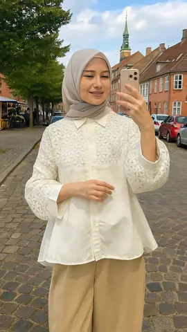 Vintage Lace Shirt // Atasan R #bajumurah #bajuwanita #bajumurah #fypp #fypシ゚ #fyp #fypp 