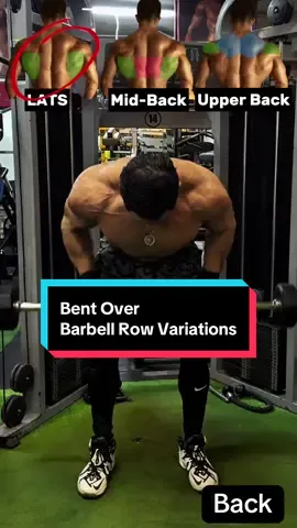 Bent over barbell row variations. Maximize your back strength with Bent Over Barbell Row Variations & Whether you're focusing on your lats, traps, or lower back, these variations will help you build a powerful, well-defined back. From underhand grip to wide-grip rows, switch it up to target every angle and get those gains!#backworkout #barbellrow #back #musclebuilding #fitnessgoals #backgains #gym 