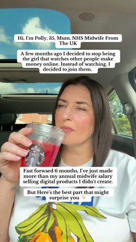 Did You Guess? 👀👇🏻 I started with ZERO experience. ZERO followers. Scared. No clue what I was doing. And I didn’t even show my face at first 😳 If you told me 6 months ago that I’d make more than my annual midwife salary from my phone — selling digital products I didn’t even create — I would’ve laughed. But here we are 🤯 6 months later and I’ve almost £33,000 FROM MY PHONE📱  This has changed everything for me. 🍼 I was juggling kids 😵‍💫 Working crazy shifts 💸 Stressed about money nonstop And now? I’ve paid off nearly all my debt. Booked multiple holidays. And for the first time in ages… I finally breathe easier. If you’re reading this thinking “I could never” — I said that too.  You don’t need followers. You don’t need experience. You just need to START. ✨ Comment or DM me READY and I’ll send you my free guide explaining how I did it and how you can too 🤍  Take this as your sign ✨💫✨ #digitalmarketing #sidehustleforbeginners #passiveincometips #workingmum #debtfreejourney 