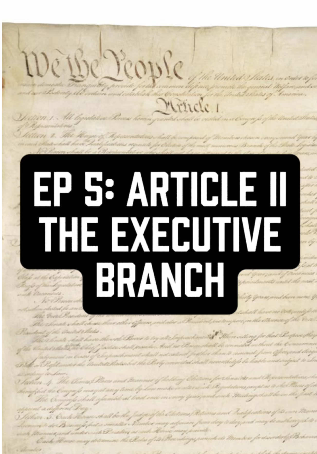 Episode 5: Article II - The Executive Branch #USConstitution #WeThePeople #HistoryTeacher #FoundingDocuments #KnowYourRights #USGovernment #HistoryForYou #NoKings #KnowTheRules #fyp #CapCut 