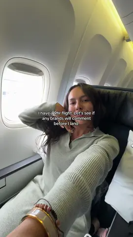 Let’s seee….. ima land and be embarrassed 😔 #airplanetiktok #brand #microinfluencer #prpackage #howmanybrandscancomment 