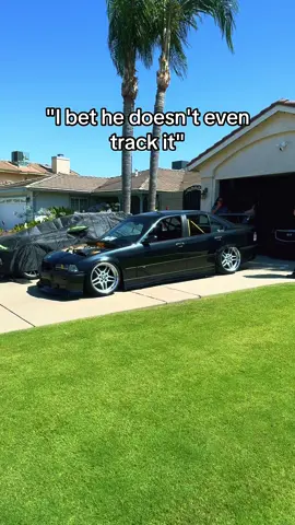 What gave it away🤓 #fyp #cartok #carsoftiktok #bmw #m3 #s54 #shavedbay #e36 #e36bestcar #static #stance 