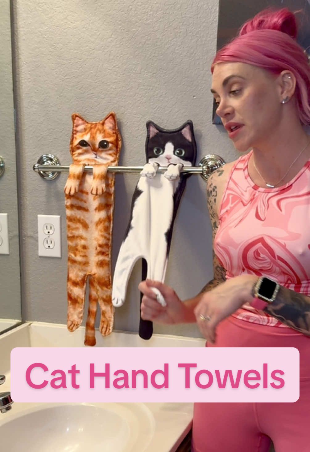 These cat hand towels are giving cat lover energy in my bathroom. 🐱 They’re soft, absorbent, and yes… they hang like they’re judging your life choices. If you’re a cat person, you already know you need these. #C#CatMomLifeT#TikTokMadeMeBuyItC#CatBathroomDecor#cattowel#bathroomGlowUp#BathroomGlowUpds #C#CatLoversUniteTikTokShopFinds #catdecor #catlover #cattok #cattoks #catfinds #catthings #dealsforyoudays #tiktokshopcreatorpicks 