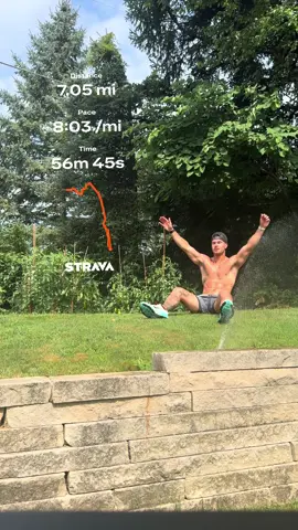 Nothing better than when you time up the sprinklers #fyp #runtok 