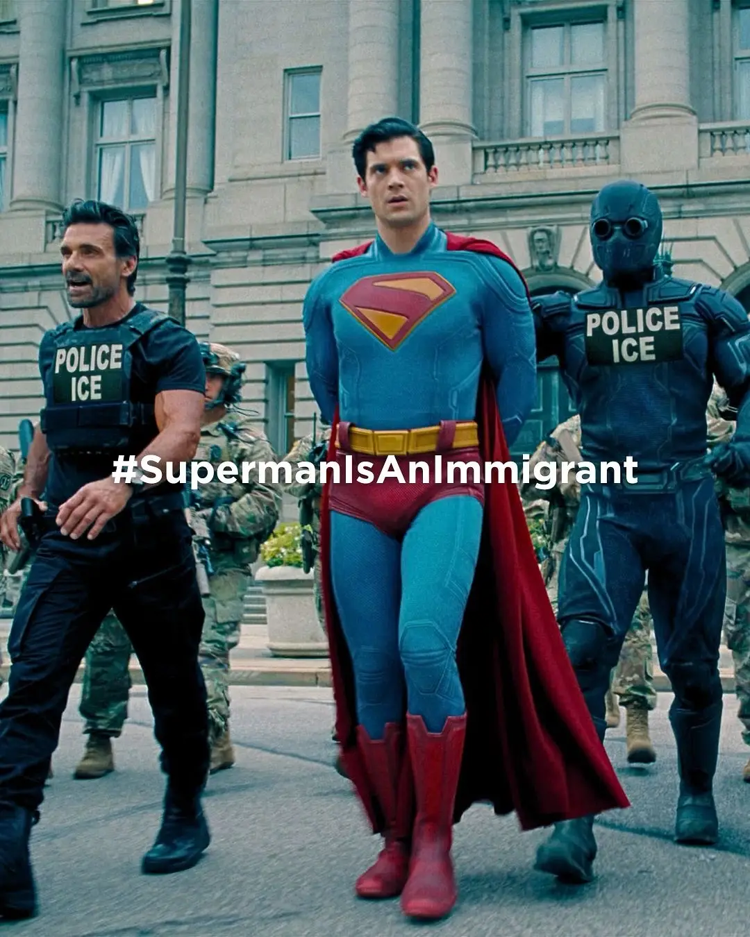 They say Superman shouldn’t be political — but he always has been. Read the full story in @The Hollywood Reporter. ENT  #immigration #americanhistory #superman #jamesgunndc #immigrant #fyp 