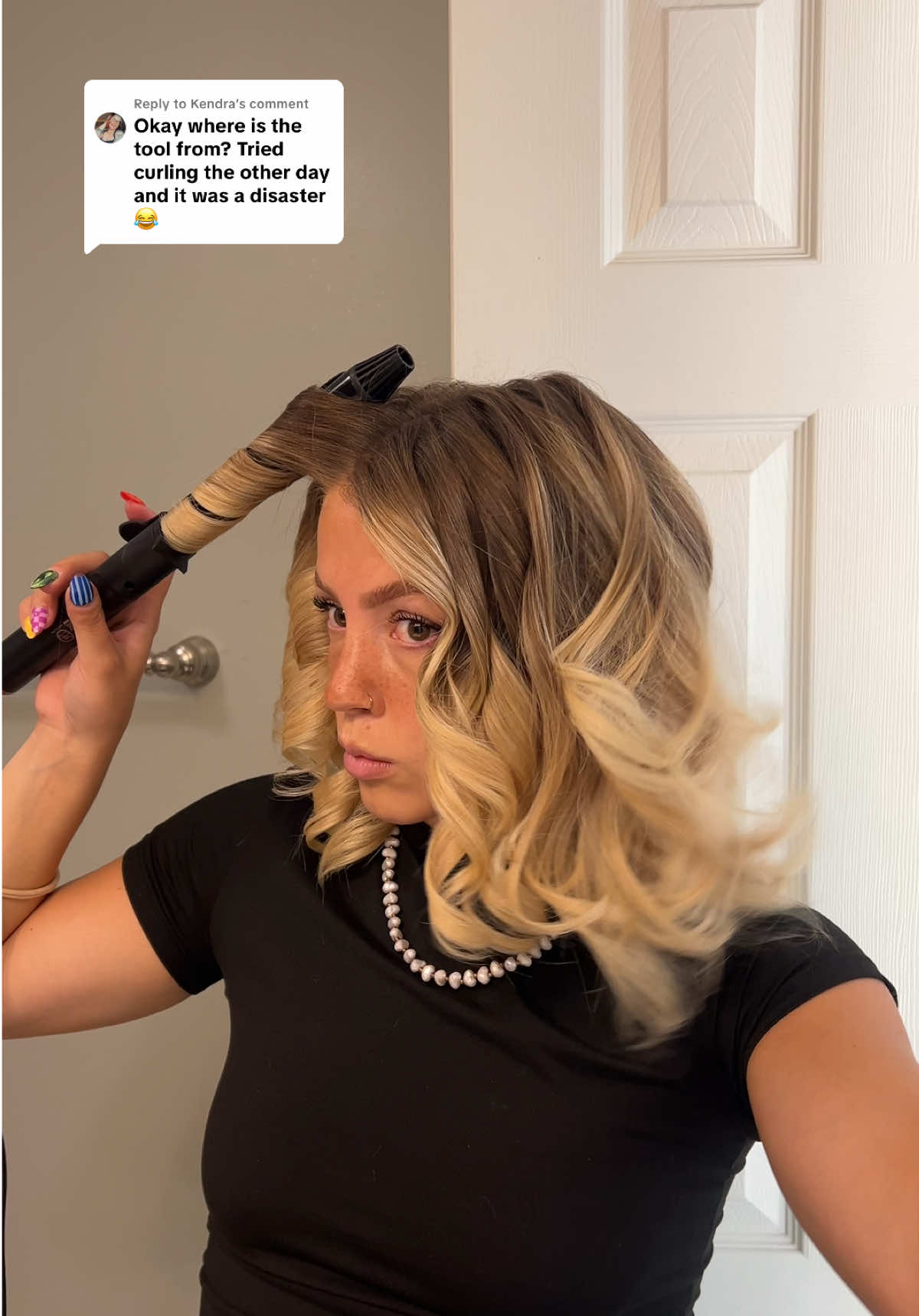 Replying to @Kendra long barrel has changed the game for me >> 🤌🏼 #curlmyhairwithme #shorthairstyles #haircurlingtutorial #haircurling #shorthairtutorial #hairstyle #hairstyles #hairtutorial 