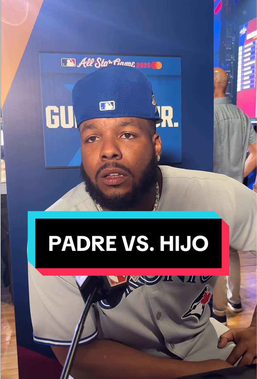 Vladdy Guerrero y Tatis Jr. dicen que le ganarían el Derby a sus padres. ¿Qué creen? 🤣 #vladdyguerrerojr #tatisjr #allstargame 