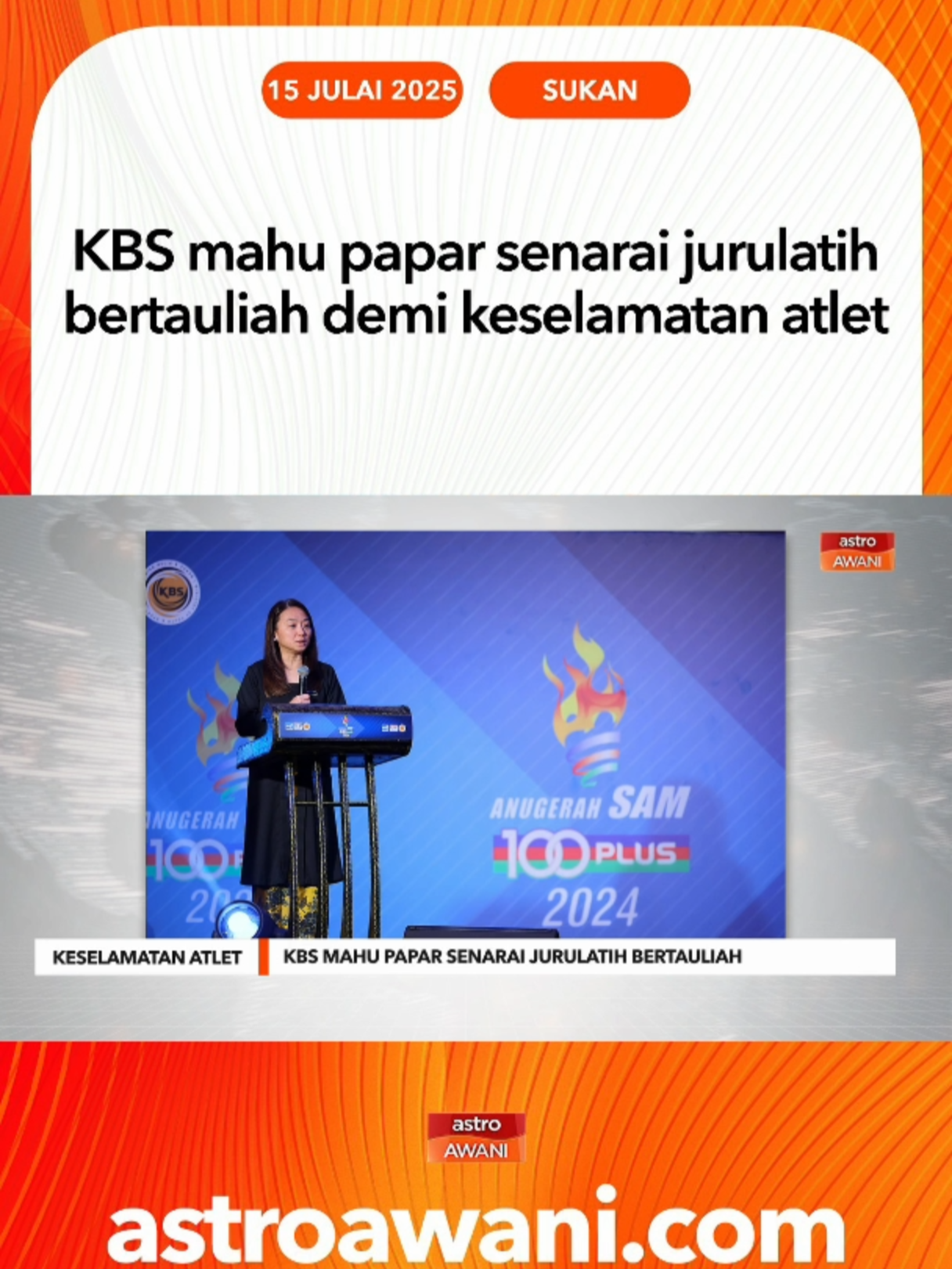 Kementerian Belia dan Sukan bersama ISN sedang merangka mekanisme pensijilan jurulatih sukan bagi memastikan tahap profesionalisme dan keselamatan latihan terus dipertingkatkan. #AWANInews