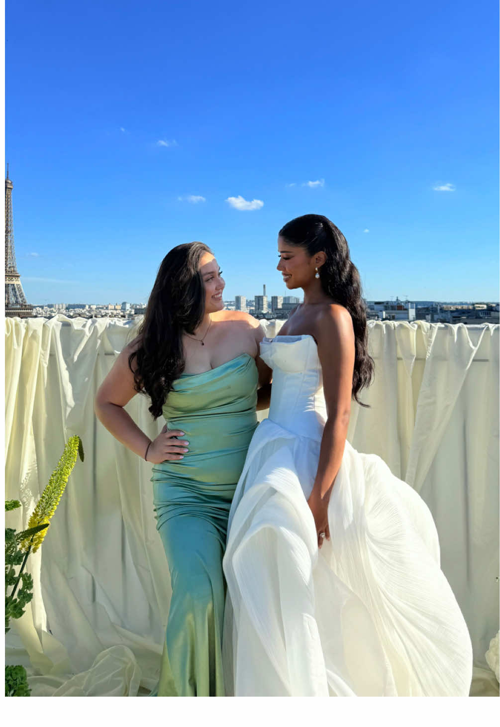 POV: your best friend surprises you all the way in Paris on your wedding weekend 🥹 @rosileerosales You’re next!! 👰🏻‍♀️❤️  Let’s pretend the second clip quality is as good as the first 😅🥰 #weddingtiktok #weddingcontent