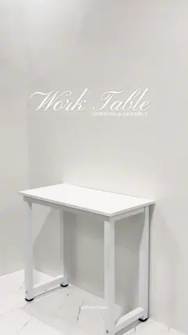 Finally in my affiliate era 🥹🥰 Unbox my new work table with me! So lucky I found a sturdy, high-quality table with a minimal design—perfect for my affiliate aesthetic videos! Got mine in 80*40cm (white) check the yellow basket! 🤍 #fyp #foryou #affiliatemarketing #affiliatemusthave #minimalist #table #worktable #studytable #creatorsearchinsights 