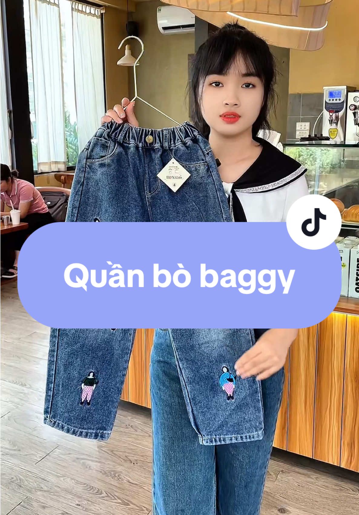 Quần bò baggy cho bé #thoitrangtreem #quanaotreem #quanaobegai 