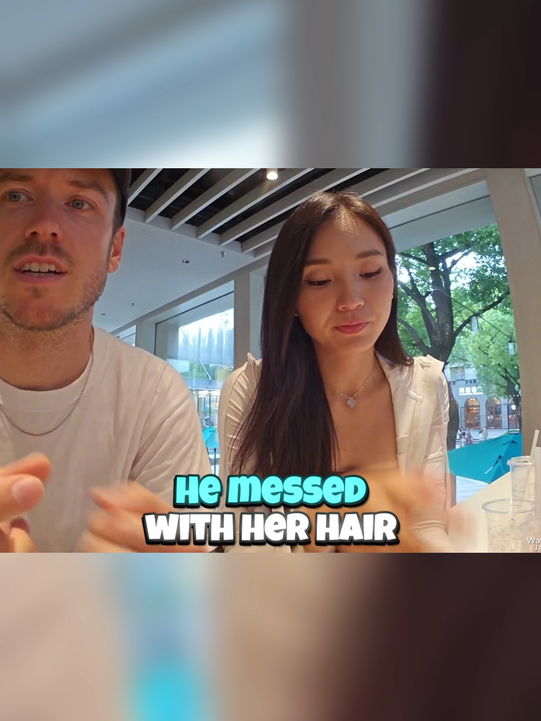 He Messed With Her Hair 😅 #jakenbakeLIVE #couples #couplescomedy