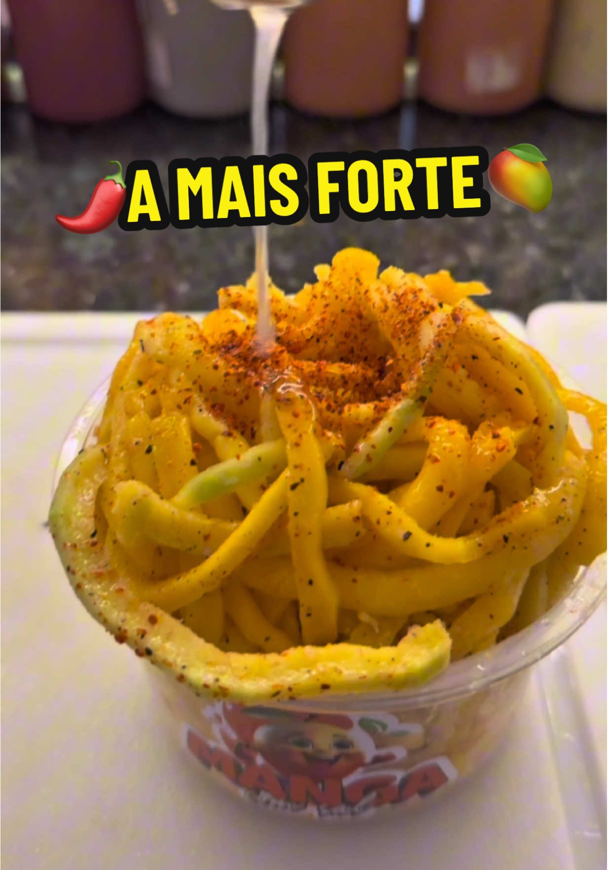 🥭🌶️🫑A MAIS FORTE 💪 A Manga temperada ➕forte que já fiz para o IFOOD😱🤤 #manga #mangacomsal #colombia 