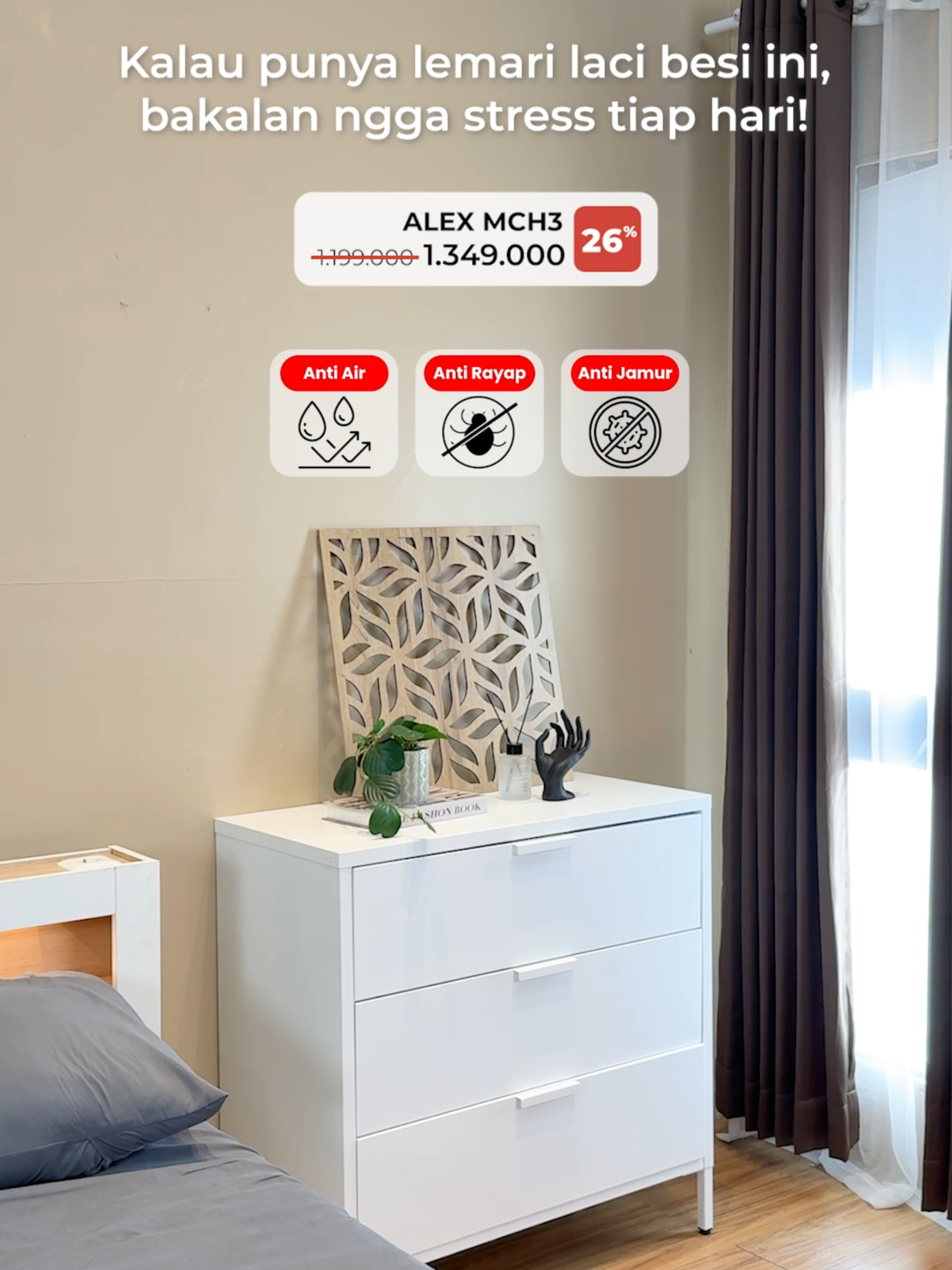 Kalau punya lemari laci besi ini, bakalan ngga stress tiap hari deh~ #pira #drawer #drawerorganization #drawerlacibesi