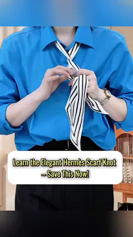 10s How to Tie the Elegant Hermès Scarf Knot – You’ll Love It! #shorts #fashion #beauty #hairstyle #elegant