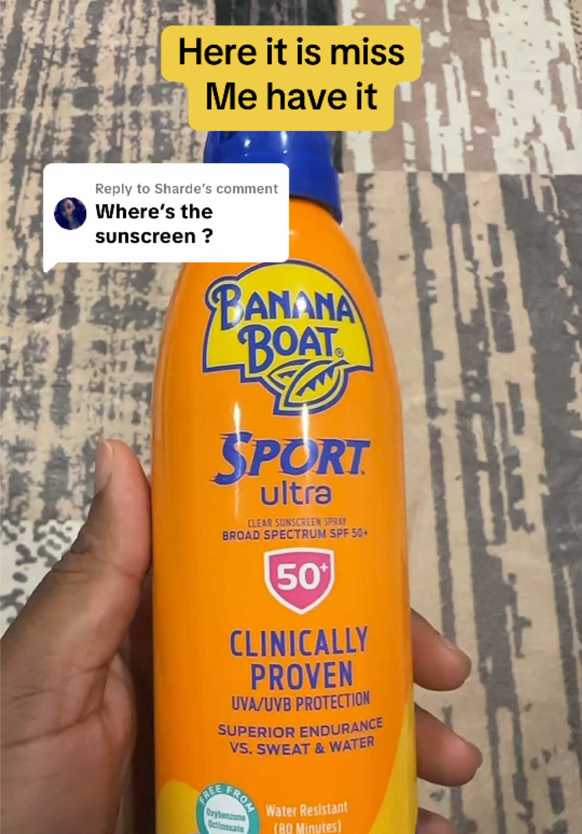 Replying to @Sharde  Me have it gurlllll Me have it. See sunscreen deh From @TJ Maxx  Me deh pan d banana boat 😂😭😂😭