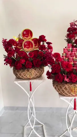 Combo 6 tráp Full Đỏ+kem bó Hoa cứoi  😍 Tráp Mây đag hot lun ạ . IB e tư vấn khách iu oi #mamquacuoihoi #mâmquahienđại #mamquacaocap #mamquachauthanh #mamquaangiang #mamquarongphung 