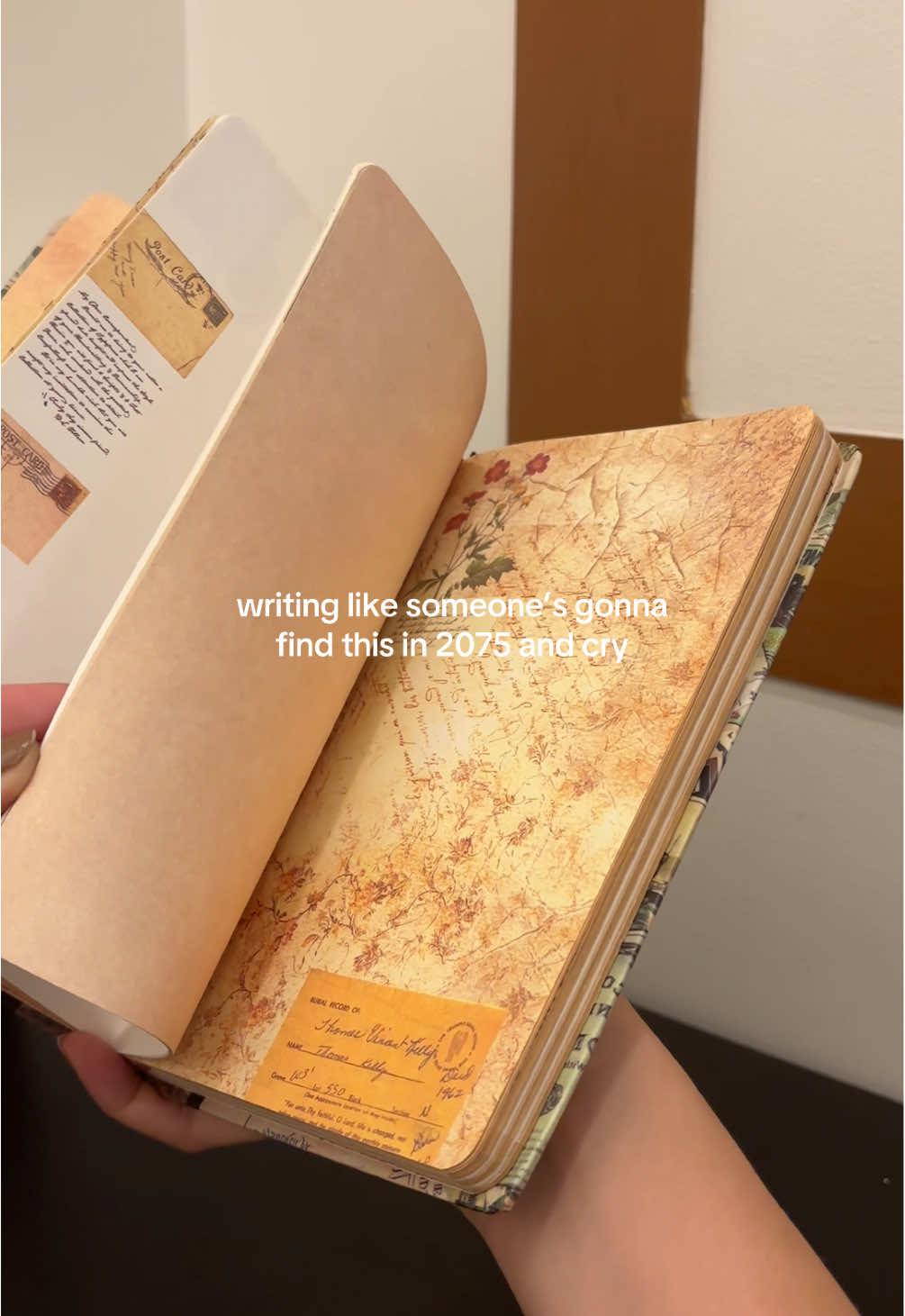 she’s vintage. she’s mysterious. 🙇🏻‍♀️😅 99 only! #vintage #journaling #journalwithme #notebook #scrapbooking #creatorsearchinsights #viral 