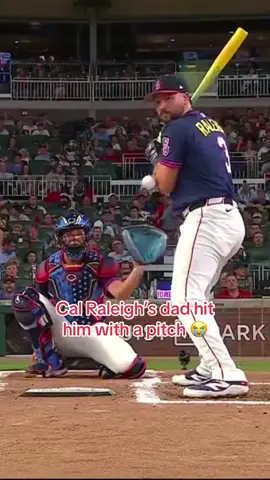 HBP during the HR Derby 😂💀 (via @MLB) #MLB #baseball #calraleigh #mariners #homerunderby 