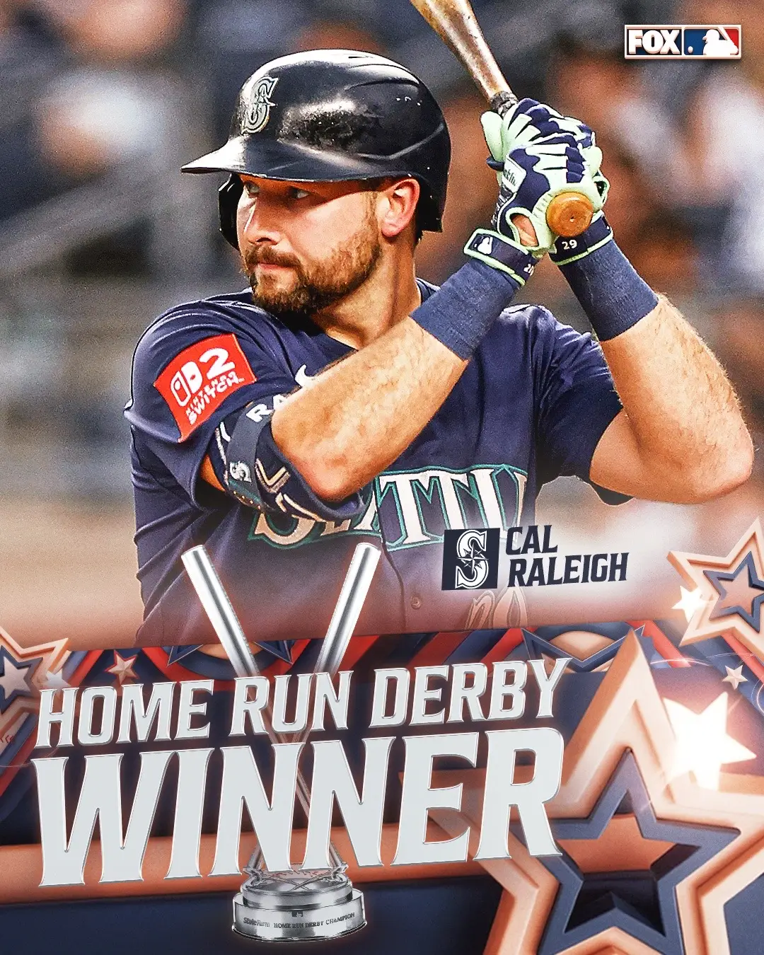 BIG. DUMPER. Cal Raleigh is the 2025 HR Derby champion 🏆 #MLB #baseball #hrderby 