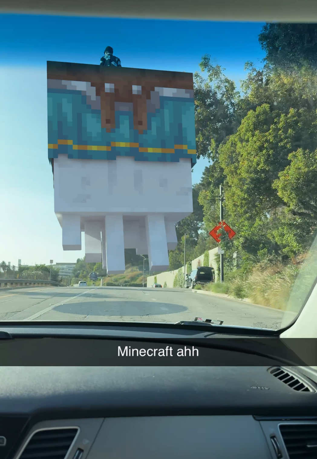Still gotta follow traffic laws when you Chase The Skies! #MinecraftPartner @Minecraft 