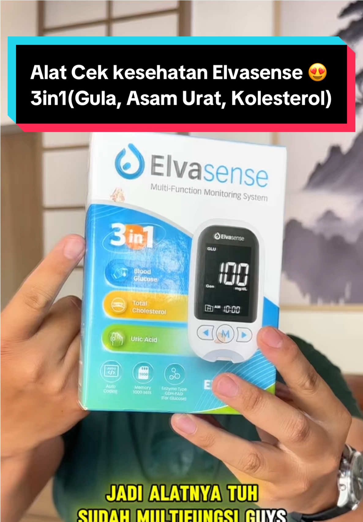 Alat Cek kesehatan 3in1 Elvasense untuk pengecekan Guladarah, Asam Urat dan Kolesterol #elvasense #kalbe #alatcekkesehatan #alatcekkesehatan3in1 #cekguladarah #cekasamurat #cekkolesterol #alatcekguladarah3in1 #cekguladarakolesterolasamurat 