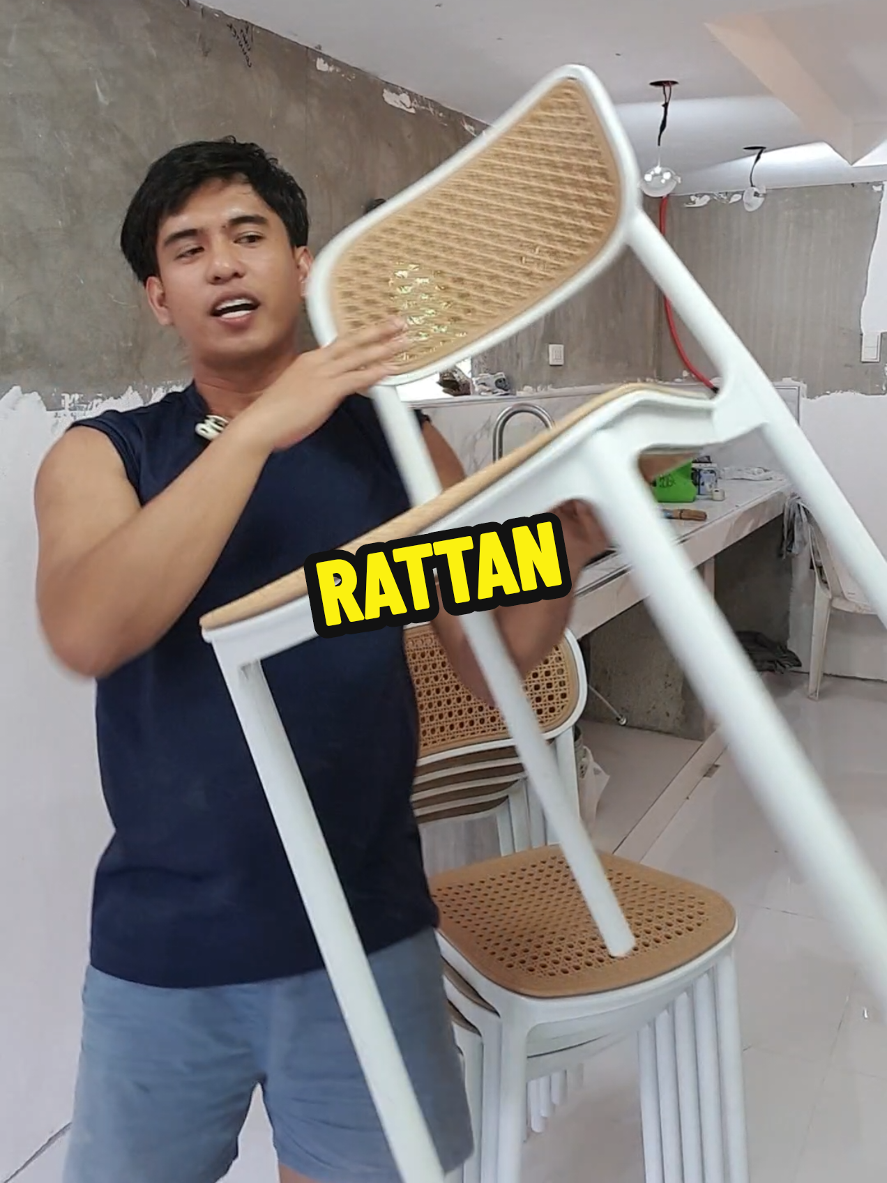 RATTAN DESIGN CHAIR MONOBLOCK CHAIR RATTAN INSPIRED #plasticrattan #rattanchair 