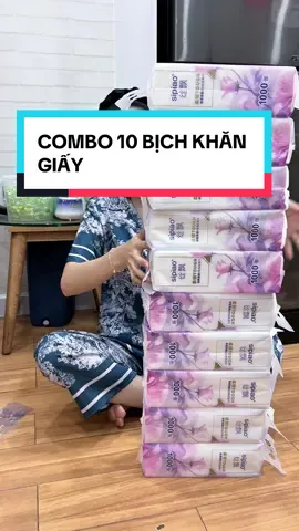 Combo 10 bịch khăn giấy #khangiay #giayan 