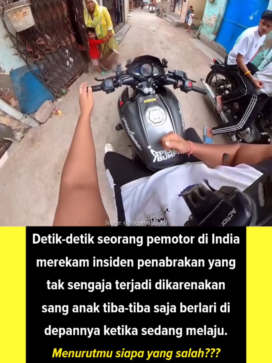 Menurutmu siapa yang salah??? #dashcam #india #motorcyclelife #motor #kecelakaan #yelioom 