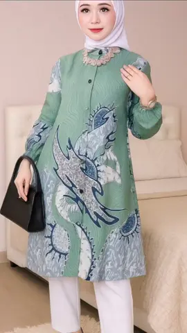 Tunik Batik Wanita Modern  #bajubatik #batikkerja 