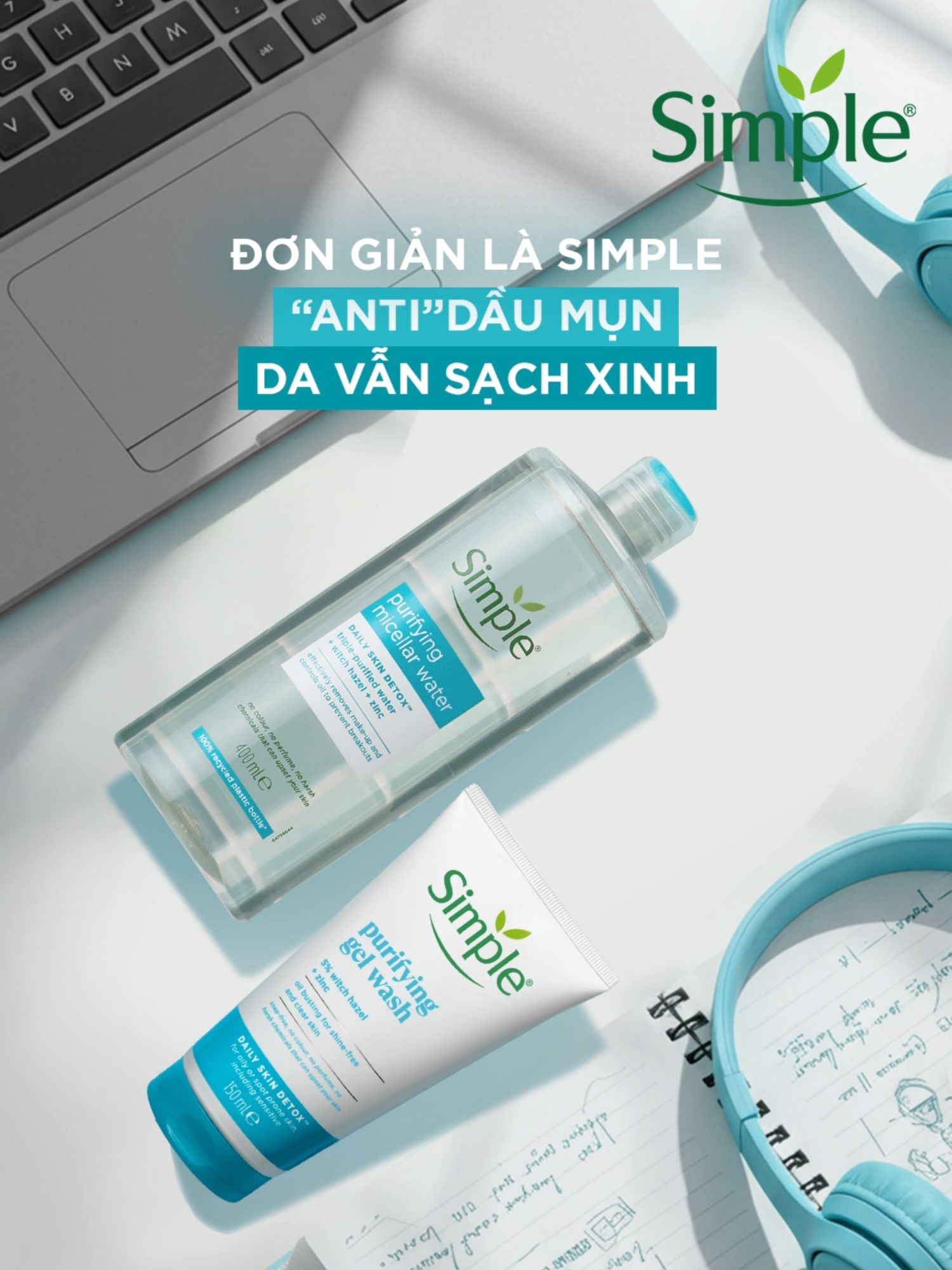 KHỐI SINH VIÊN “ANTI” DẦU MỤN NÊN CHUẨN BỊ GÌ KHI Ở KÝ TÚC XÁ 🤔 Đọc tiếp nếu bạn đang có cuộc sống sinh viên tại “nhà chung” mang tên ký túc xá! Và bỏ túi ngay combo sạch sâu gấp đôi SIMPLE nếu bạn muốn: ✨ Ngăn ngừa 99% tác nhân gây mụn như bụi bẩn, dầu nhờn, cặn makeup,... mà chẳng gây kích ứng khô da cùng Nước tẩy trang SIMPLE ✨ Rửa trôi sạch sâu cùng BHA thiên nhiên & Niacinamide và Kẽm siêu cấp lành tính hỗ trợ kháng viêm, ngăn ngừa mụn hiệu quả cùng Sữa rửa mặt ngừa mụn SIMPLE. Đặc biệt combo sạch sâu gấp đôi SIMPLE còn nhỏ gọn dễ dàng tối ưu không gian makeup của bạn nữa! Nhanh tay sở hữu ngay thoai nào 😍 #SimpleVietnam #SimpleSkincare #LamLanhSimple