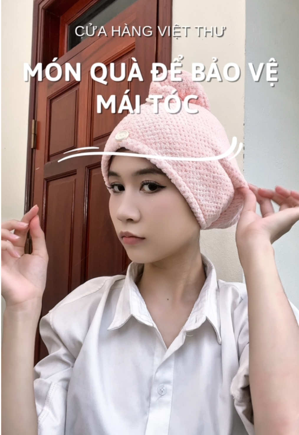 Khăn quấn 2 lớp dày dặn dành cho bà nào tóc dày nè!✨ #vietthustore #khanquantocvietthu #khanquantoc #thamhuttot #chamsoctoc #khanquantoccaocap 