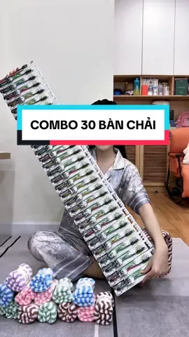 Combo 30 bàn chải và 10 khăn #banchaidanhrang 