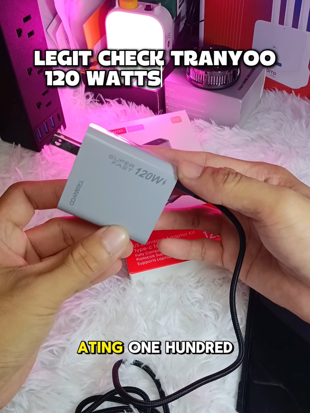 120 Watts super fast charger by Tranyoo Gan charger. #120w #120wfastcharge #fastcharger #turbocharger #supervooc #tranyoo 