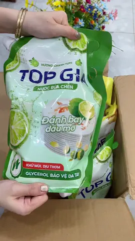 Combo 3 túi 6 lít nước rửa chén topgia chỉ 150k#nuocruachen #review #xuhuong 