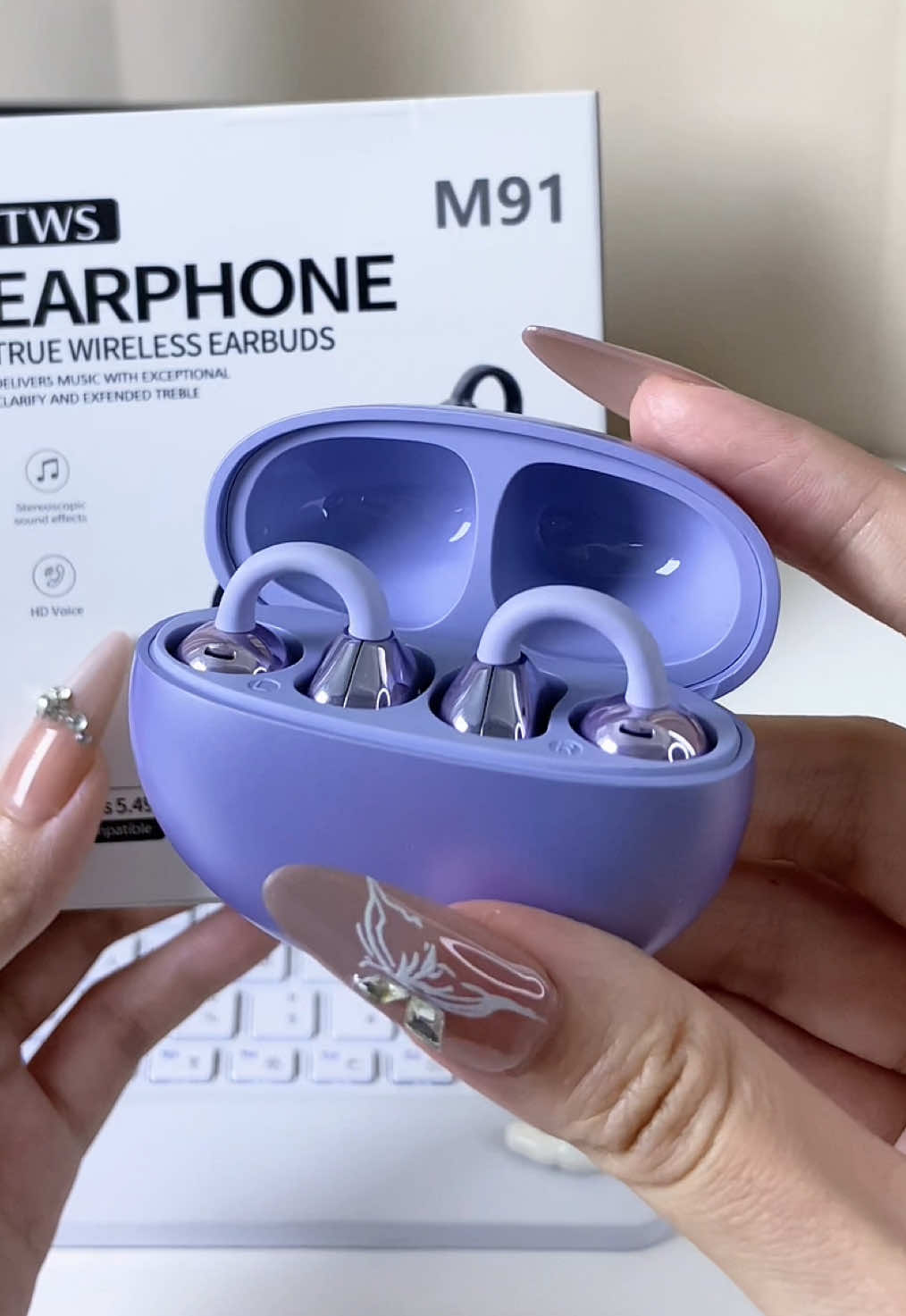 M91 Tai Nghe Kẹp Tai, Thiết kế đẹp #tainghebluetooth #xhtiktok #huong #gioitreviet #viral #tiktokreviews #viraltiktok