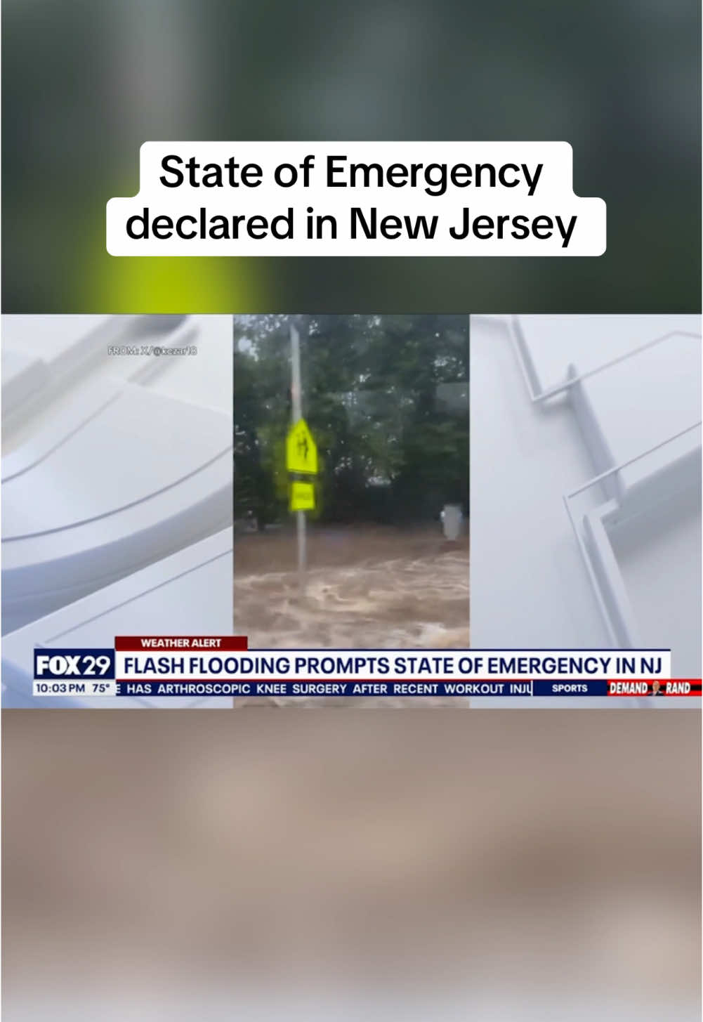 Floods are causing damage in PA and New Jersey as the Garden State is in a State of Emergency