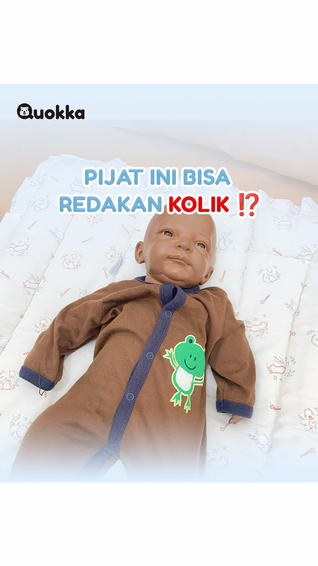 Pijatan untuk bayi memiliki berbagai manfaatnya lo salah satunya untuk meredakan kolik ;awareness-edukasi  #quokkaindonesia #perlengkapanbayi #perlengkapanbayipremium #quokkababyindonesia #pijatanbayi 