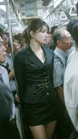 満員電車の憂鬱#ai #rushhour #beauty #aigirl #ai美女 