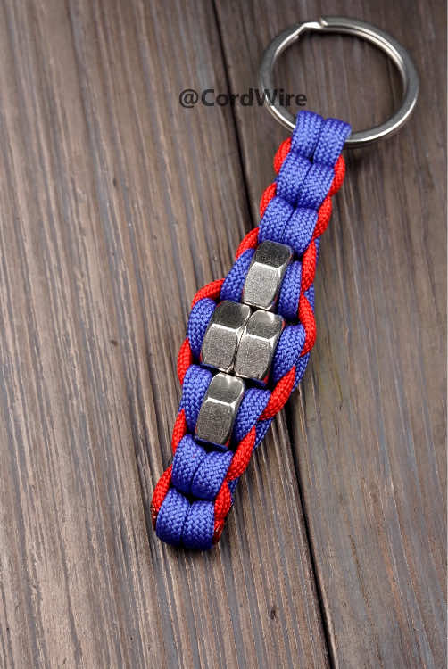 Rhombus M8 Hex Nuts paracord keychain #paracord #keychain #paracordcrafts 