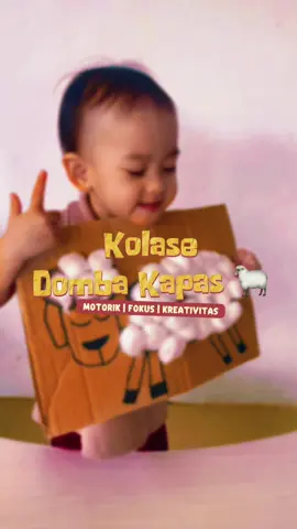 Ide bermain sederhana dengan bahan-bahan yang mudah & banyak manfaatnya, yuk cobain main juga di rumah  #idebermain #idebermainanak #idebermaindirumah #kolase #kolasedomba #kolasedombakapas #toddler #montessori #montessoriathome #montessoritoddler #sensoryactivities   #CapCut 