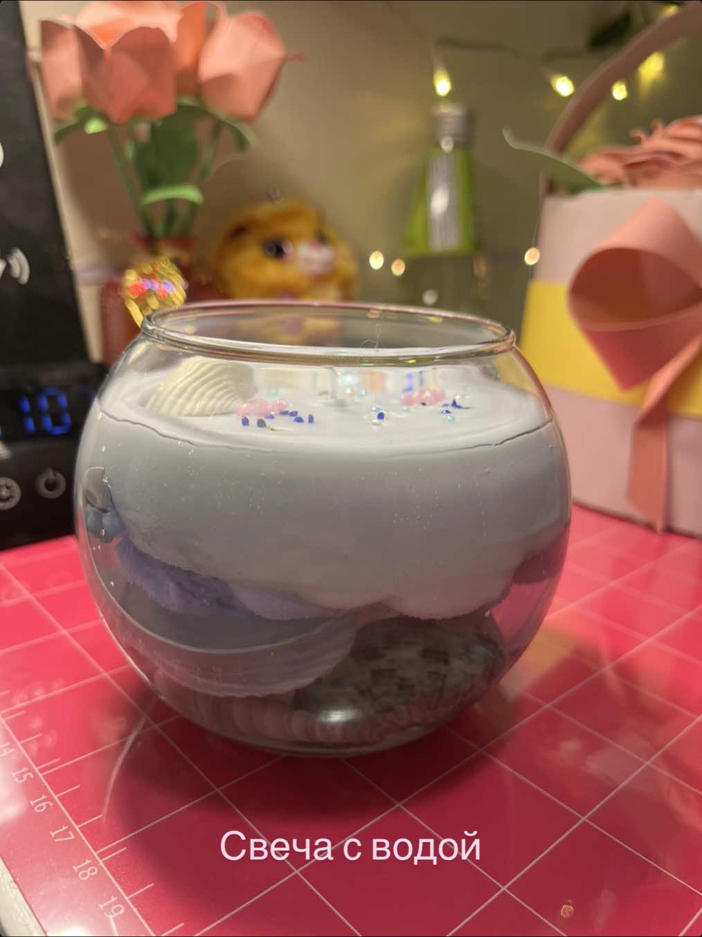 Свеча с водой в Нутри 🌊🐚 Мой тг канал: keti_diy #свеча #вода #ракушка #хендмейд #handmade #море #рек #рекомендации #DIY #fyp 