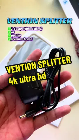 📺 Vention 4 HDMI to TV Splitter Kulang sa HDMI port? No worries! With Vention’s 4-Port HDMI Splitter, connect up to 4 devices sa isang TV—whether it’s your console, laptop, TV box, or player. 🎮💻📀 Hashtags: #VentionSplitter #4HDMIPort #HDMISplitterPH #TechEssentials #PlugAndPlayTV