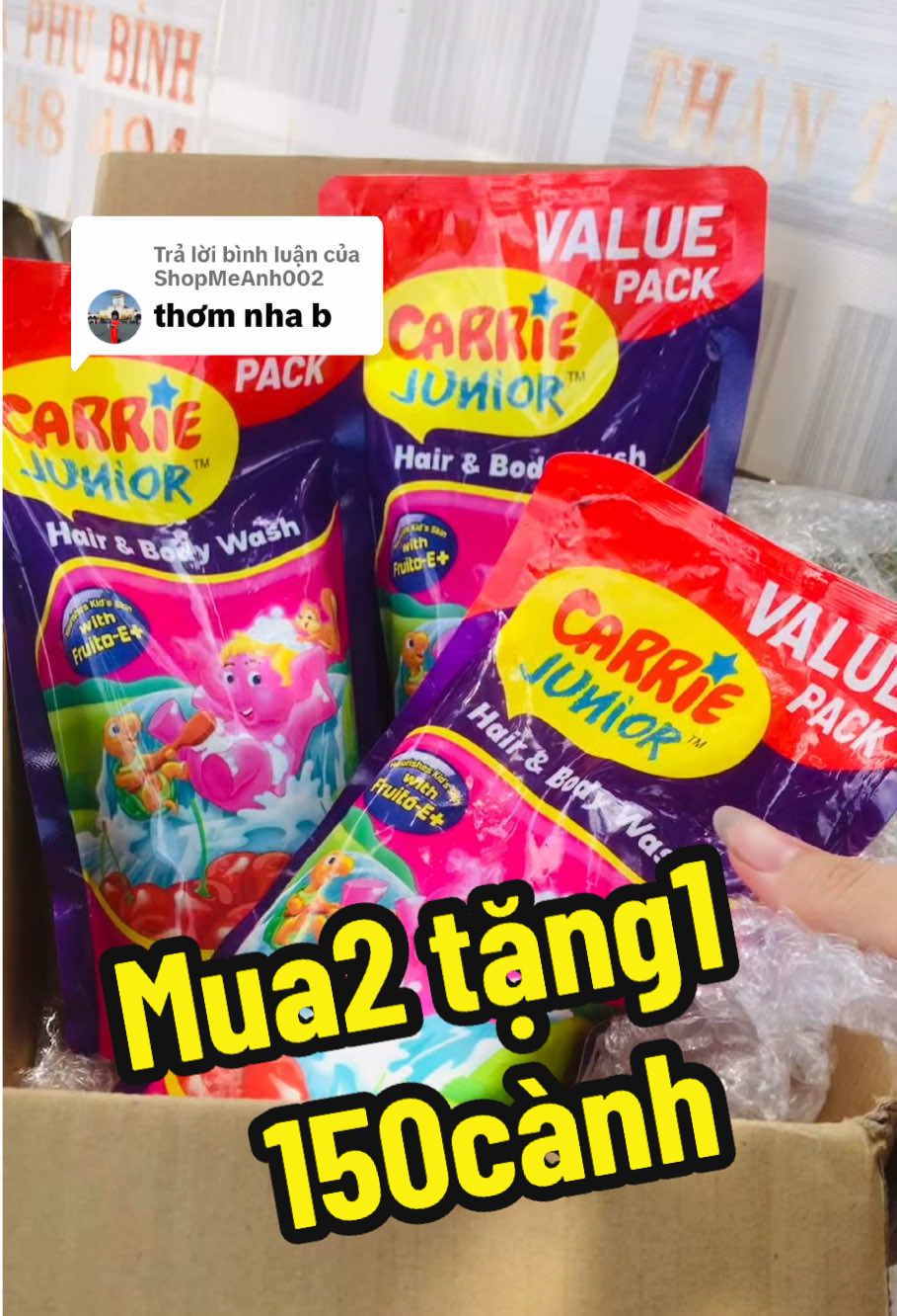 Trả lời @ShopMeAnh002 sữa tắm đã thơm là còn nhiều chương trình ưu đãi hấp dẫn, các ba mẹ nhanh tay nhé #carriejunior 