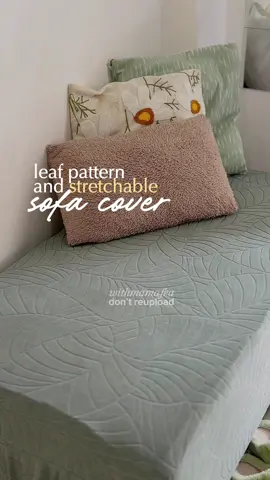 Leaf pattern, stretchable, and fully-garterized sofa cover! #homefinds #momfinds #sofacover #affiliatefinds #affiliatemom #MomsofTikTok #tiktokmomph 