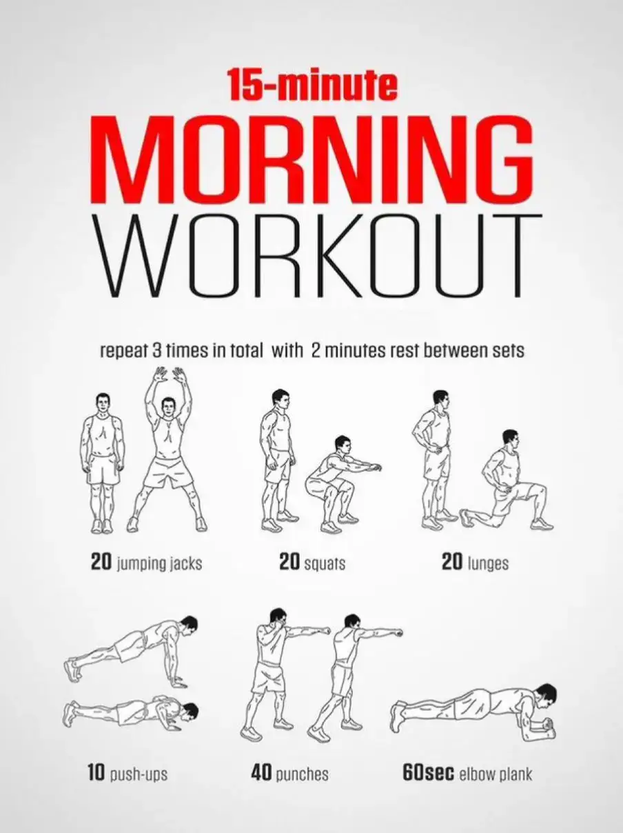 “No gym? No problem. Just 15 minutes, your body, and this killer morning workout 🔥💪 Start your day like a champ — no excuses! #DisciplineOverMotivation” #MorningWorkout #NoExcuses #BodyweightWorkout #FitnessChallenge #15MinuteWorkout #FitTok #HomeWorkout #WorkoutRoutine #DailyDiscipline #GetStrong #trending #Trending