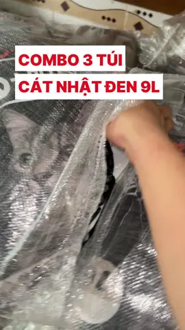 Combo 3 túi 9L cát nhật đen cho mèo #meowmeowpetshop #meowmeowpet #catmeo #catnhatden 