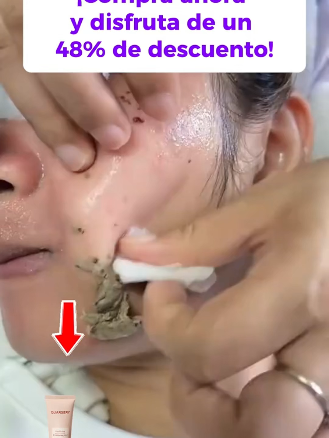 Realmente me arrepiento de haber comprado el gel exfoliante QUARXERY. Toda la suciedad de mi cuerpo desapareció.#quarxery #skincarebyhyram #beauty #cleanpores #hydrafacial #exfoliation #tiktokshop #SkincareRoutine #glowingskin #gel #skincaretips #glassskin